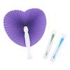 1Pc Wedding Heart-Shaped Paper Folding Fan For Birthday Party Souvenirs Anniversary Engagement Baby Baptisms Guest Gifts