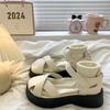 Mary Jane Baotou Sandals Women's Mori Literary Retro Summer New Versatile Fashion Platform Roman Shoes Women