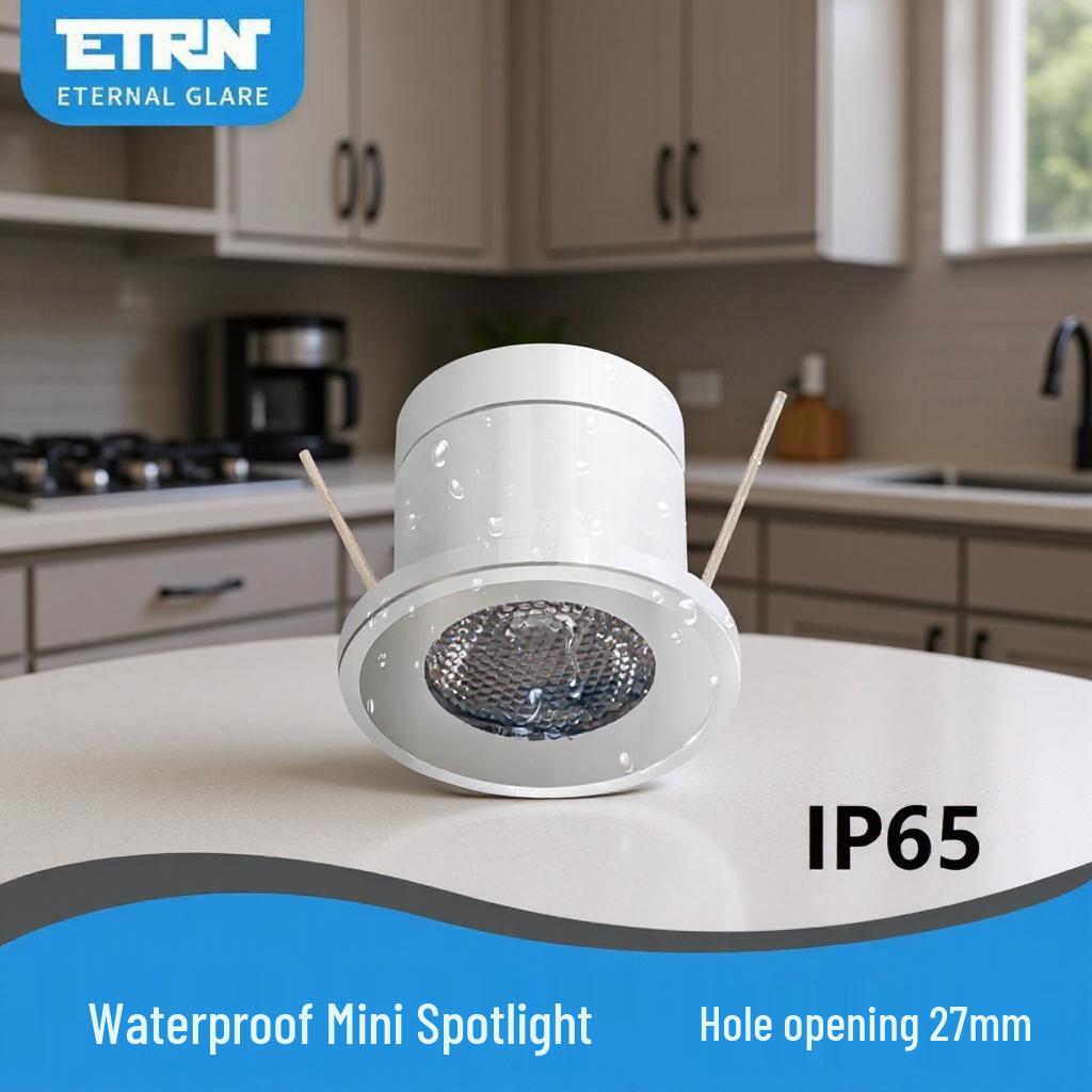 

Водонепроницаемый мини светодиодный встраиваемый светильник для кухни, ванной комнаты, витрины ювелирных изделий Black