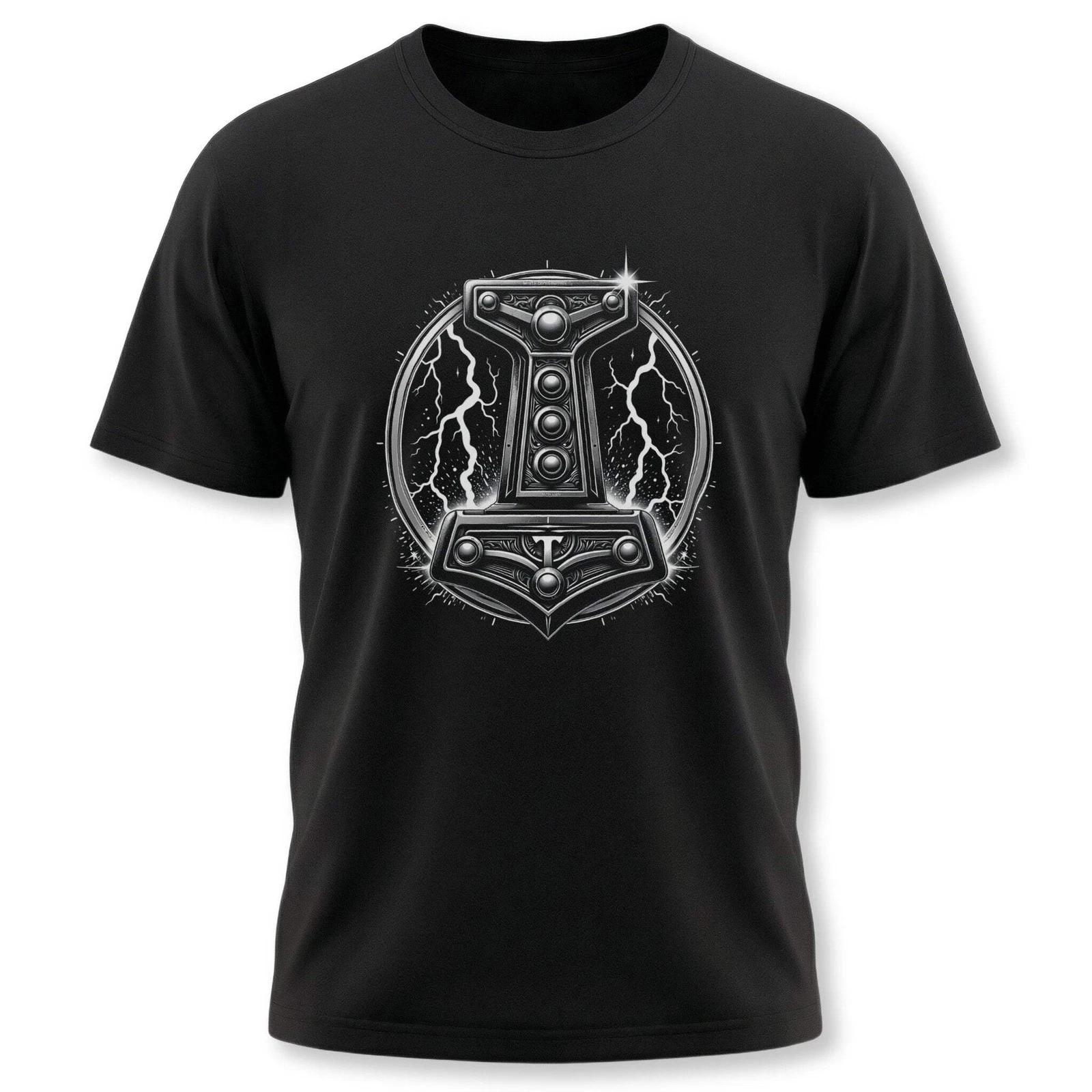 Mjolnir Thor s Hammer T-Shirt | Norse Mythology Graphic Print Unisex Tee Shirt S