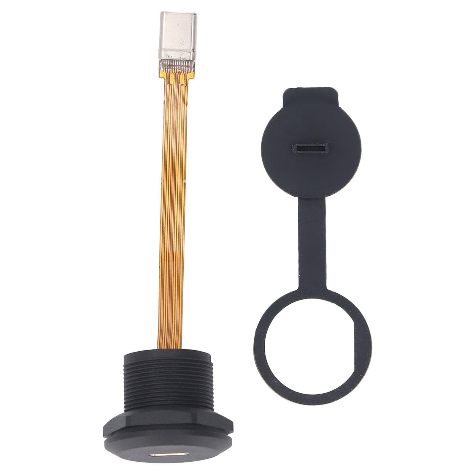 

Type C 3.1 Female to Male Panel Mount Adapter 0.1m FPC Cable IP67 Threaded USB C 3.1 Panel Mount