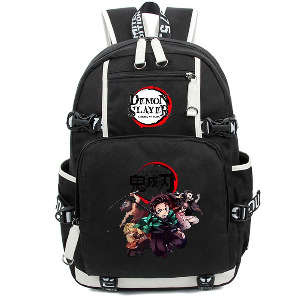 Anime Cartoon Demon Slayer Bedruckter Rucksack Große Kapazität Schultasche Laptop Unisex Studenten Schultasche Reise Outdoor Tasche
