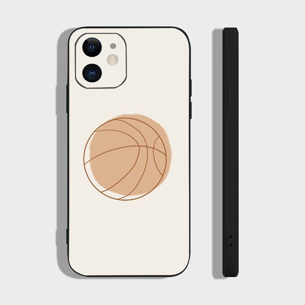 Basketball Phone Case For IPhone 17 Air 16 15 14 13 Pro Max 11 12 Black Silicone Cover