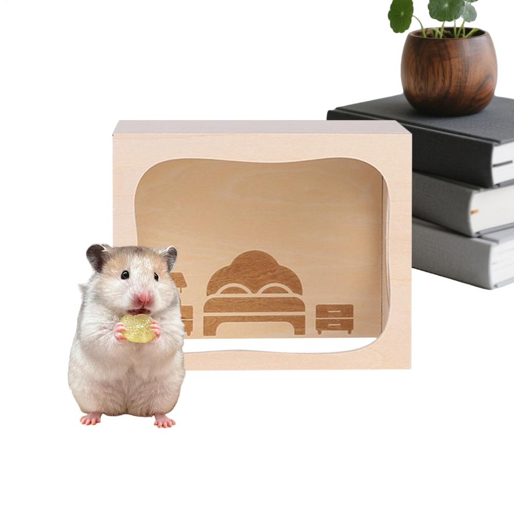 

Hamster Cage Wooden Openable Top Enrichment Small Animal Houses & Habitats For Climbing Play Exploration Bunny Chinchilla Ferret