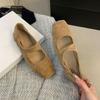 Fashion New Female Slip On Footwear Ladies Flats With Shoes Square Toe Fashion Shallow Women Mary Janes Flats Shoes