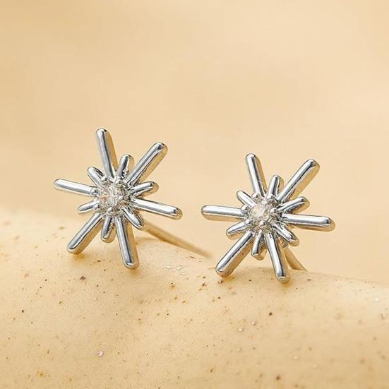 Boucles d'oreilles Puces Étoile Femmes Puces d' Oreille Étoile Strass Puces Scintillantes Minimalistes Port Quotidien Bijoux de Fête Cadeau pour Elle