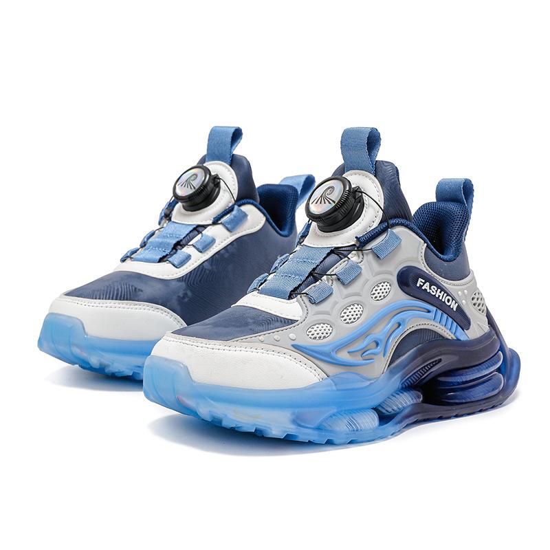 2025 Spring and Autumn Leather Boys' Shoes Medium and Older Children's Waterproof Children's Sneakers Breathable Sneakers 2025