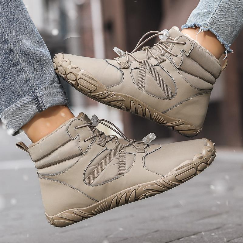 Winter Snow Boots Women Shoes Anti-slip Casual Soft Comfortable High-top Boots Men Plush Outdoor Flat Durable Hiking Shoes Men