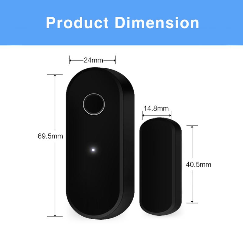 Tuya Zigbee Door Window Sensor Open Closed Detector Smart Home Security Protection Detector Smart Life APP Work With The Gateway