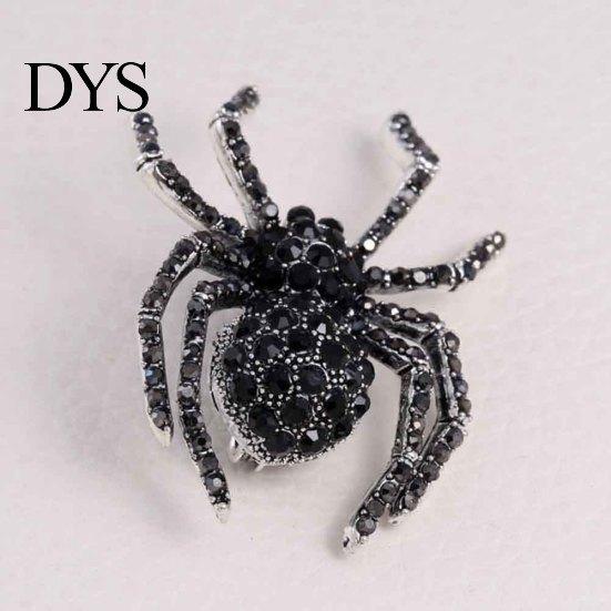 Vintage Women Rhinestone Inlaid Spider Brooch Pin Bag Badge Lapel Jewelry Gift