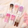 LOVEKIKI 6Pcs Solid Ribbon Bowknot Hair Clips for Kids Girls Lovely Cheer Bow Hairpin Barrettes Dress Hair Accessories