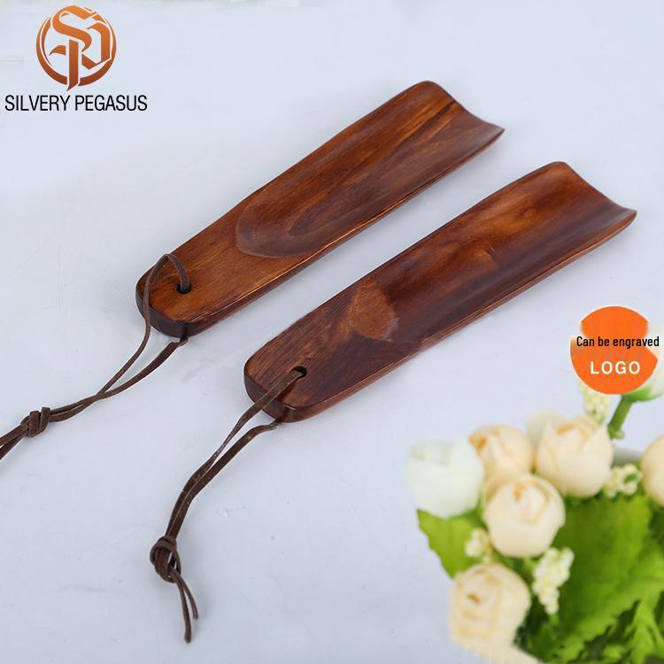 Laser-Engraved Solid Wood Shoehorn: Small Shoe Slide, Hotel-Quality Shoe Puller, Wooden Shoehorn, Shoe Lifter.