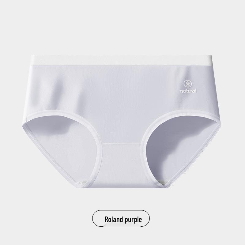 Plus Size Women's Antibacterial Cotton Mid-Waist Seamless No-Show Underwear, Moisture-Wicking, Breathable, Triangle Cut, Solid Color.