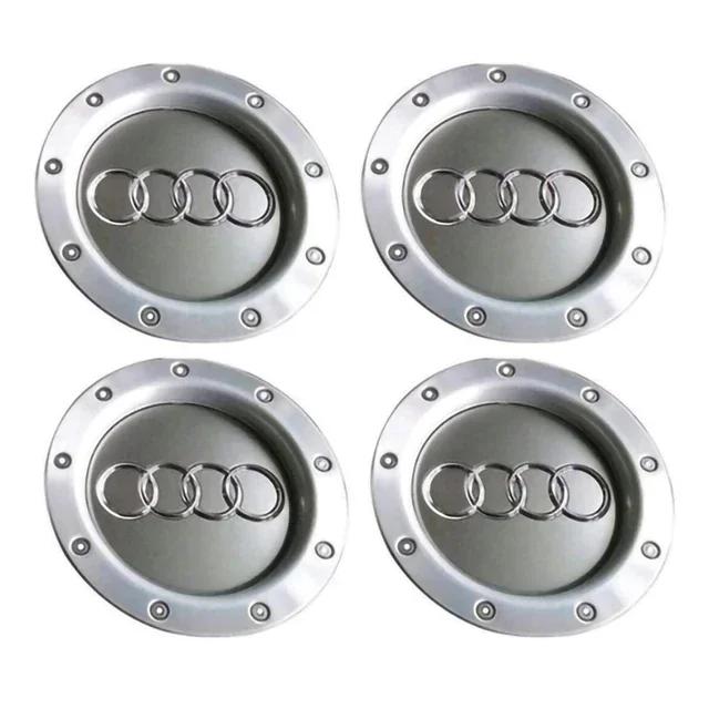 For Audi A34Pcs Car Wheel Center Hub Caps Badge Rim Hubcap 8N0601165A 4B0601165A Accessories For Audi A3 A4 A5 S6 S8 TT A8 Quattro Emblem