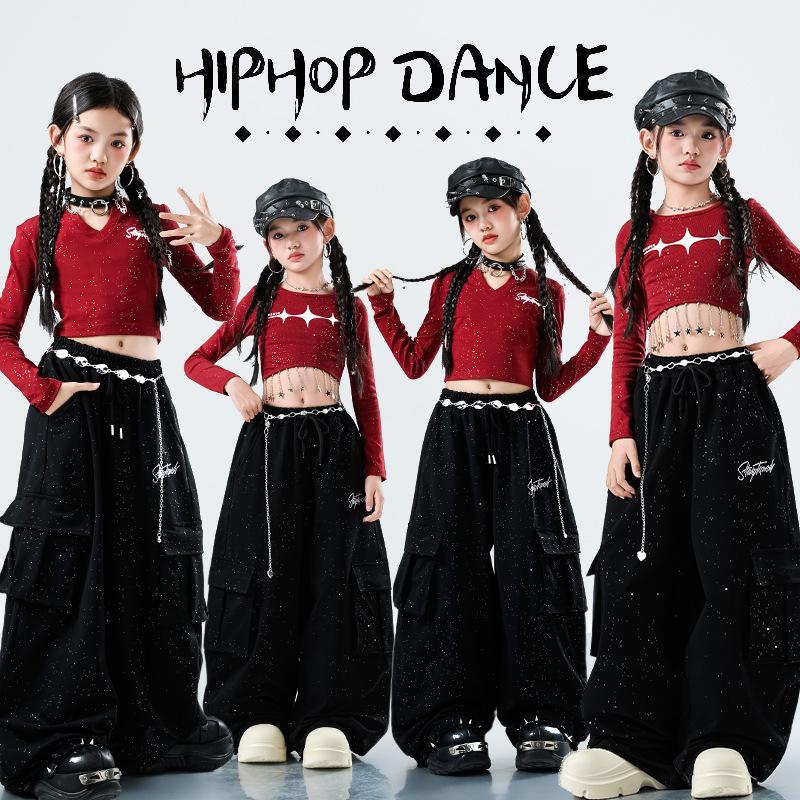 Children's Street Dance Jazz Dance Clothing Girls' Trendy Runway Fashion Clothing Women's Troupe Cool Jazz Children's Performance Clothing