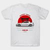 Men Black Print T-shirt Tuner White Rx8 Jdm No-Cut Transfer Paper Print Cotton Tshirt