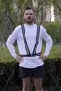AG590B REFLECTIVE HARNESS SAFETY VEST BLACK