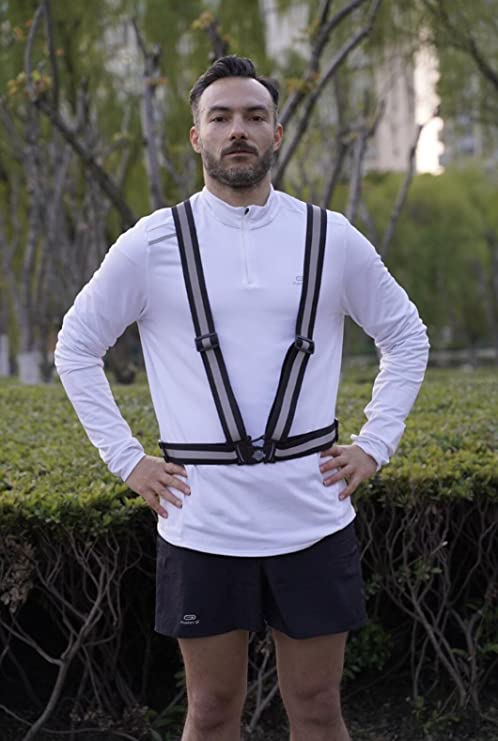 AG590B REFLECTIVE HARNESS SAFETY VEST BLACK