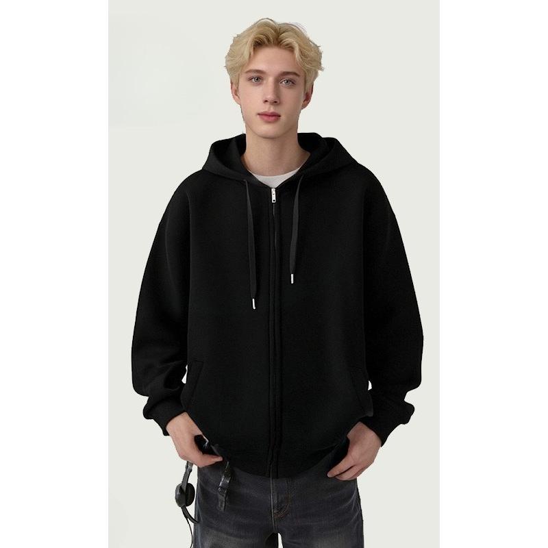 

Мужская толстовка кэжуал с длинным рукавом и капюшоном, флисовая, на кулиске, на молнии, с карманами, тяжелая, демисезонная, зимняя, толстовки, верхняя одежда для мужчин XXXL чёрный