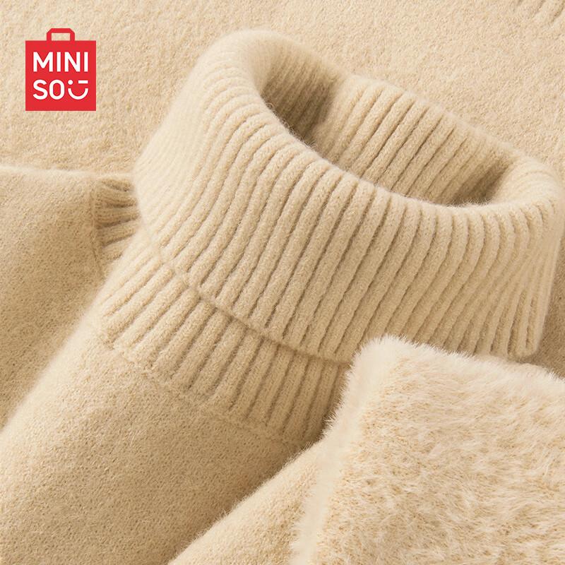 

MINISO Men s Fleece Lined Turtleneck Sweater XL