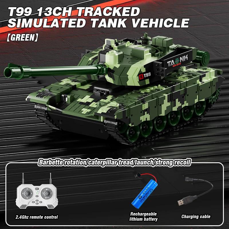Non-Toxic Remote Control Tank 13 Channel Rc Tracked Truck Electric Car Battle App Controlled Machine Children'S Toys For Kids Children Gifts