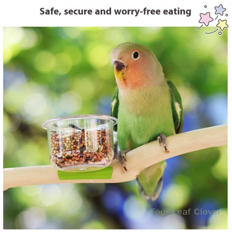 Parrot Food Bowl Feeder Cup With Clip Small Pet Bird Feeding Basin Bracket Feeder Water Bowl Bird Cage Feeder Pet Accessories