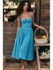 Summer New French Retro Long Dress - Court Style Spaghetti Strap Dopamine Outfit for Women