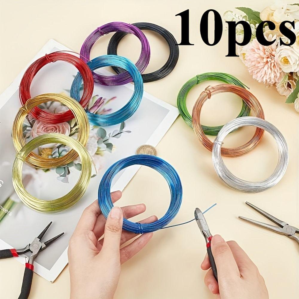 10 Stück DIY Flexibler Blumendraht Nicht-Elastischer Aluminium-Basteldraht Heimdekoration