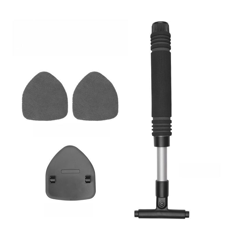 

Extendable Glass Cleaning Tool with 180° Swivel Head, Aluminum Alloy Telescopic Window Cleaner with Microfiber Pad for Home and Car