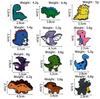 Cute Dinosaur Brooch Set: Triceratops & Brontosaurus Metal Badges for Kids' Clothing or Bag Decoration