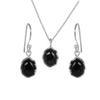Set de bijuterii din argint sterling, Bijuterii pentru femei, Cadou pentru ea, Colier și cercei eleganți