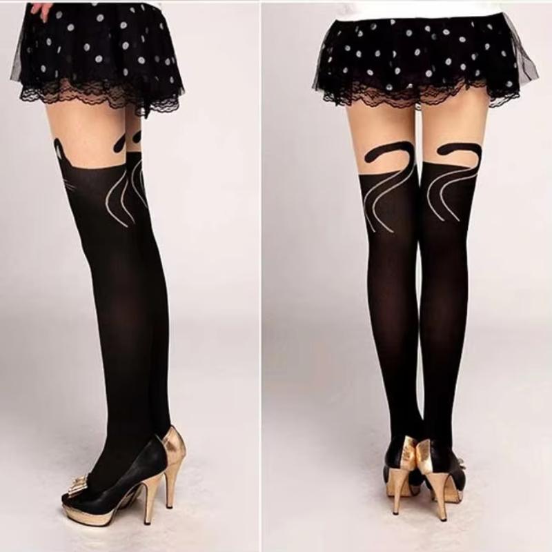 Women Tights Kawaii Lingerie Cute Cat Anime Stockings Women Pantyhose Harajuku Japan Fashion