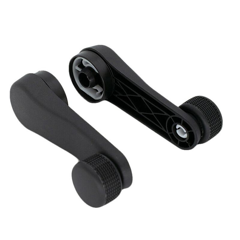 2Pcs Black ABS Car Manual Window Crank Handle Winder Lever for VW T4 Transporter Golf MK3 MK4 Beetle 1H0837581D