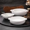 ZISIZ Ceramic Double-Handle Soup Noodle Bowl