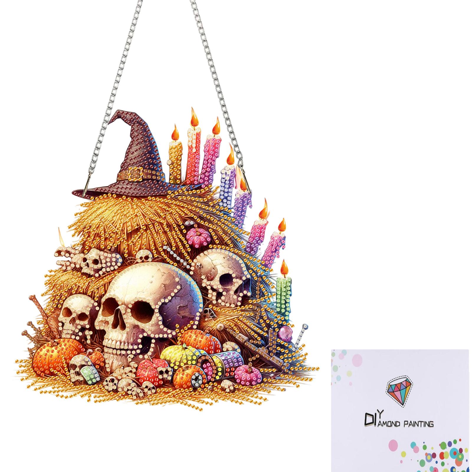 

Acrylic 2D Flat DIY Rhinestone Diamond Art Window Pendants Diamond Painting Set Diamond Art Pendant DIY Home Decor Hanging Charm