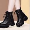 New Best-selling Women's Shoes: Thick-soled Boots, Height-increasing, Fleece, Short-top Single Cotton Boots