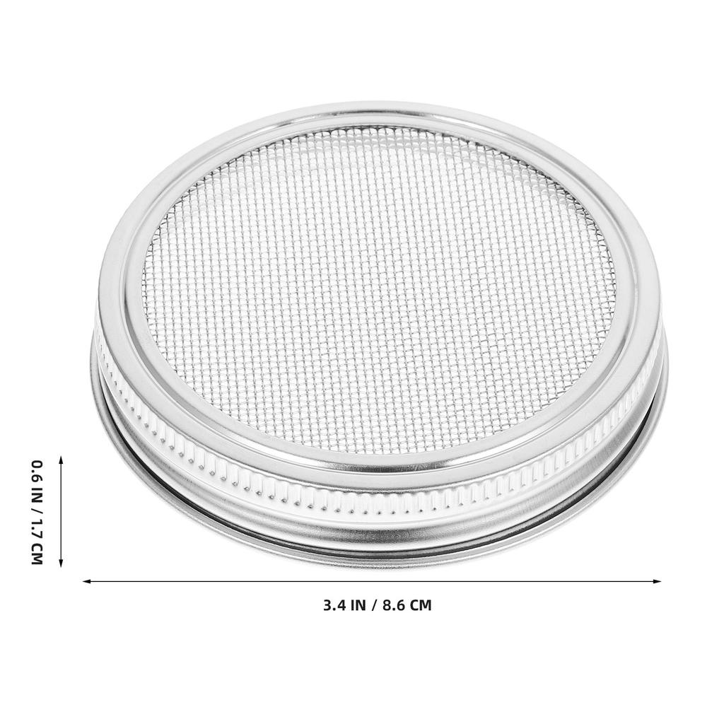 9Pcs 86Mm Stainless Steel Sprouting Lids for Wide Mouth Mason Jars Broccoli Lentil Bean Alfalfa Sprouts At Home