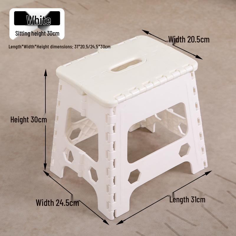 Portable Folding Cartoon Stool for Children & Adults - Durable Plastic Shoe Changing Seat