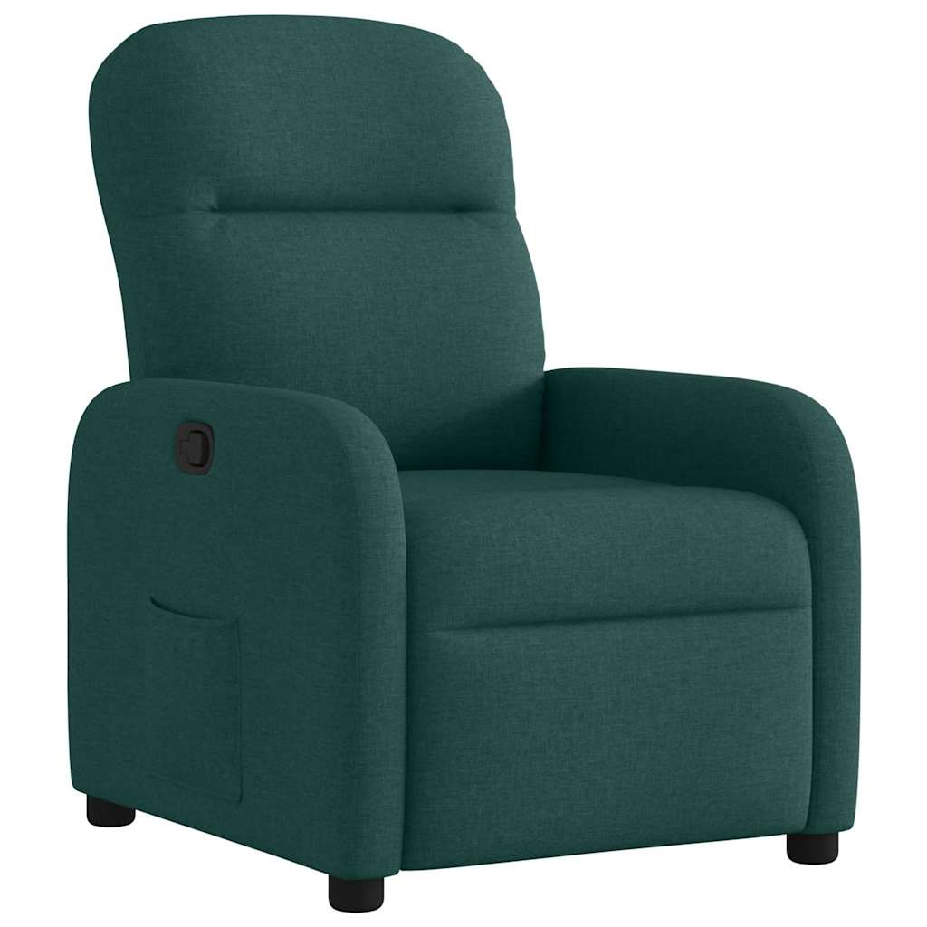 Relaxation Armchair Dark Green Fabric