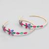 Jijiawenhua New Trend Multicolor Rhinestone Women 'S Big Hoop Earrings Dinner Party Fashion Statement Jewelry Accessories