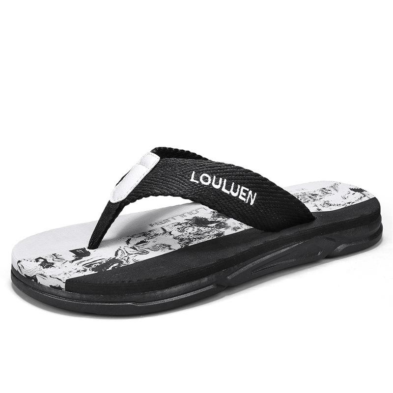 

Мужские шлепанцы новые мужские летние нескользящие для улицы с защемляющими пальцы пляжные тапочки уличный тренд повседневные сандалии 39
