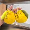Cute Plush Keychain Pear Doll Toys Keychain Accessories Women Plush Rex Rabbit Fur Auto Key Ring Bag Decoration Pendant Gift