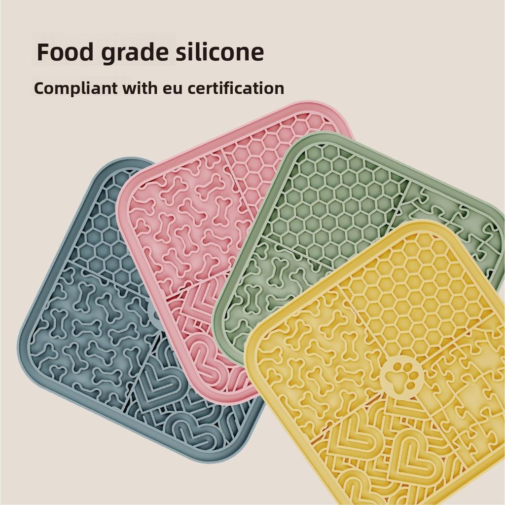 Durable Silicone Pet Licking Mat Slow Feeder for Dogs Cats Anxiety Relief Chew Proof