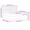 LED Box Spring Bed with Mattress Pink 200 X 200 Cm Velvet