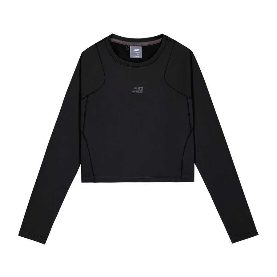 New Balance T Shirts Women s Dark Gray Crew Neck NDF44572-DKG S