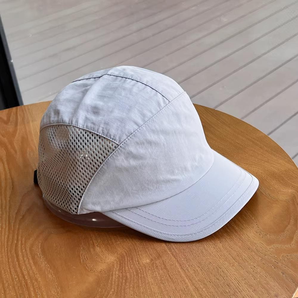 

Summer mesh solid color quick-drying short-brimmed baseball cap can be customized versatile hat men s outdoor breathable sunscreen cap 56-60cm светло-серый