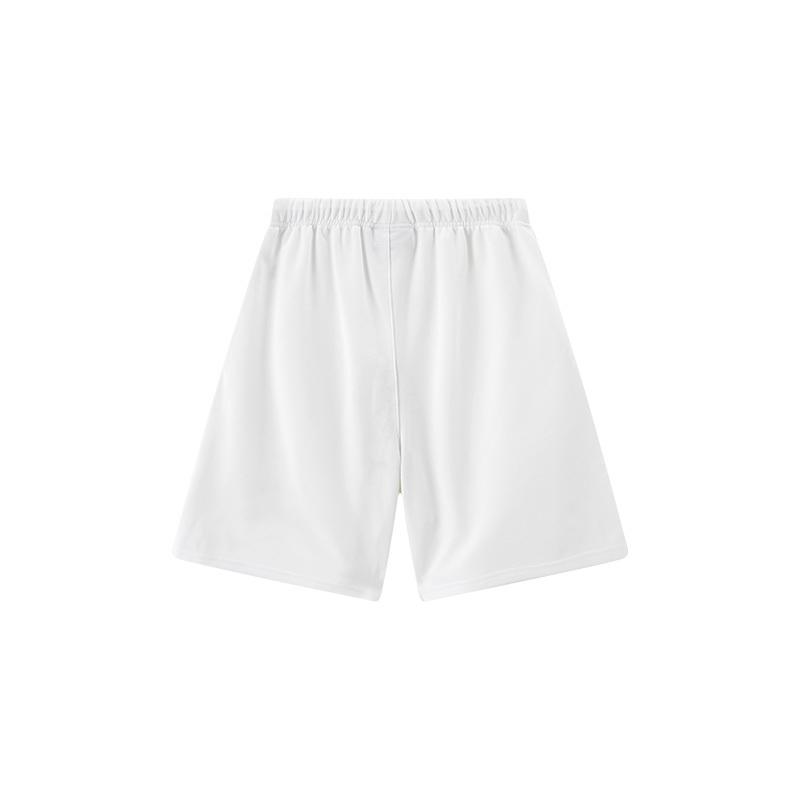 E855 Fear Of God Essentials Letter Sweat Shorts Unisex Oversized Cotton Drawstring Elastic Waist Streetwear Casual Sports Shorts