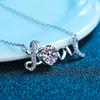 Collana con ciondolo Moissanite 1CT Lab Diamond Forever Love per donne e ragazze Anniversario Nozze Natale Regalo Gioielli