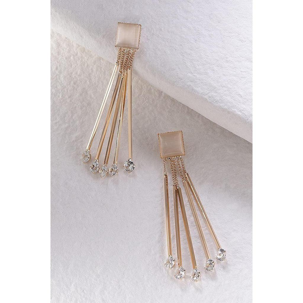 Jewellery for women Crystal Earings Gold Plated Dangler Earrings for Girls and Women
