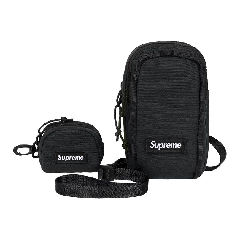 New Supreme Canvas Camera Bag Coin Purse Crossbody Bag Unisex Black B9-SS25-BLACK